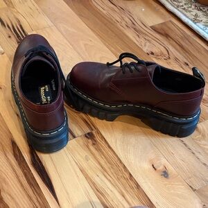 Dr. Martens Men's Burgundy Leather Shoes